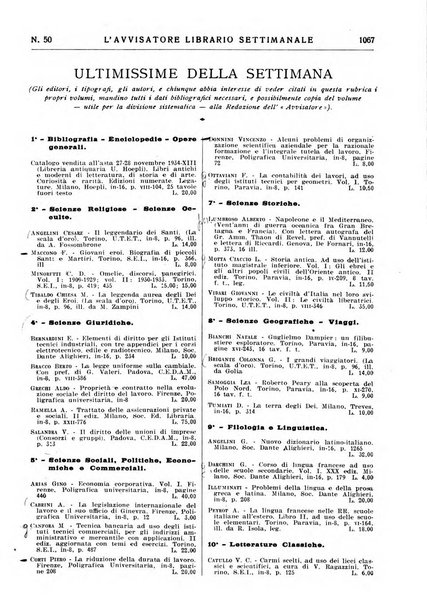 L'avvisatore librario settimanale bollettino bibliografico