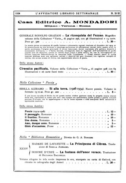 L'avvisatore librario settimanale bollettino bibliografico