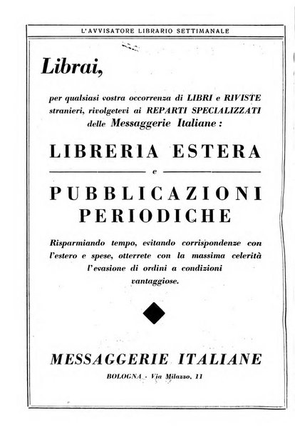 L'avvisatore librario settimanale bollettino bibliografico