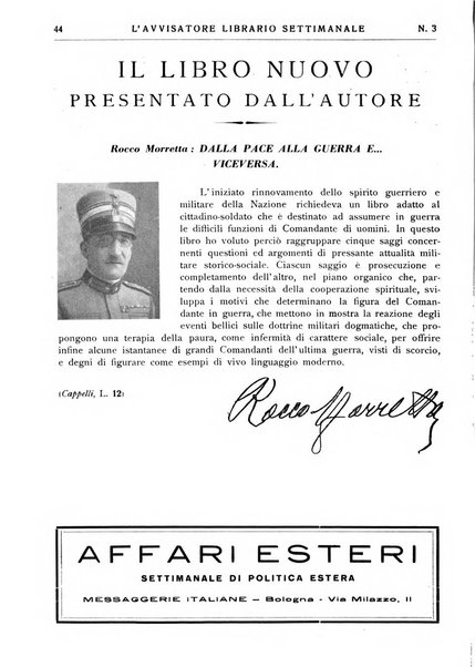 L'avvisatore librario settimanale bollettino bibliografico