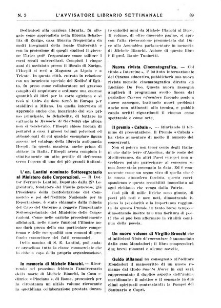 L'avvisatore librario settimanale bollettino bibliografico