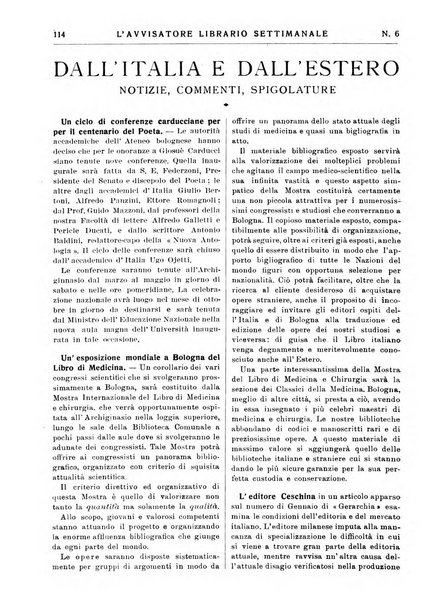 L'avvisatore librario settimanale bollettino bibliografico