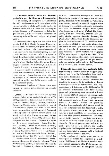 L'avvisatore librario settimanale bollettino bibliografico