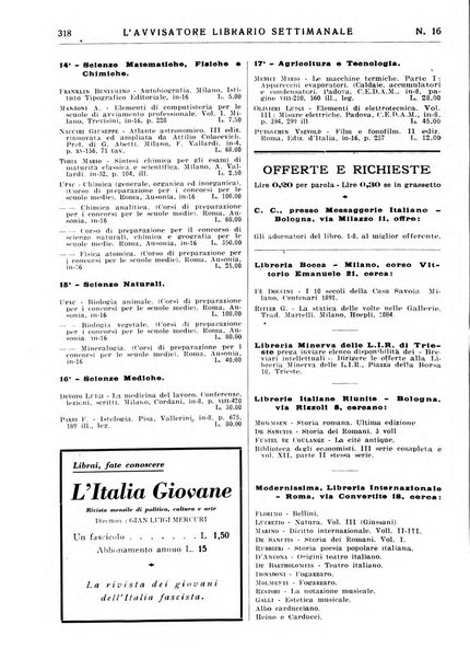 L'avvisatore librario settimanale bollettino bibliografico