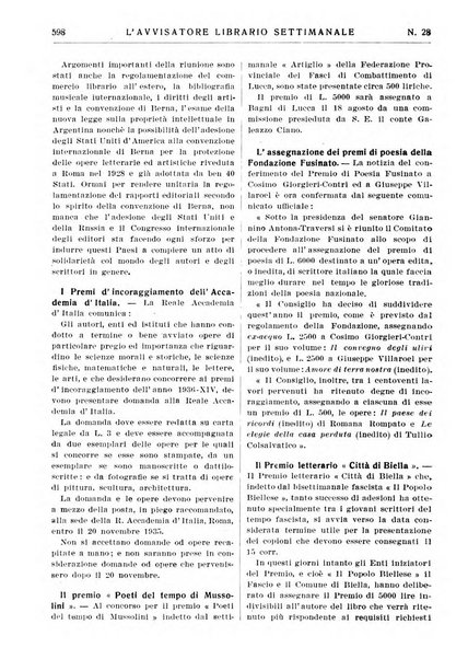 L'avvisatore librario settimanale bollettino bibliografico