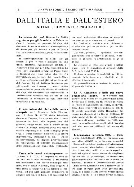 L'avvisatore librario settimanale bollettino bibliografico