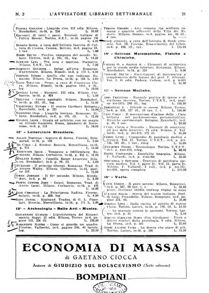 L'avvisatore librario settimanale bollettino bibliografico