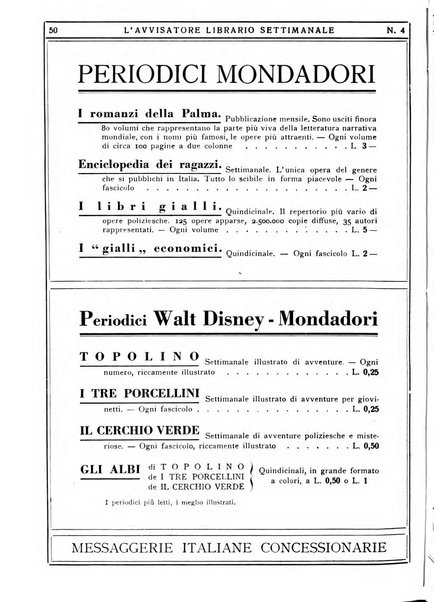 L'avvisatore librario settimanale bollettino bibliografico