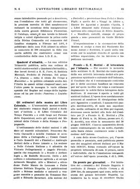 L'avvisatore librario settimanale bollettino bibliografico