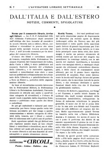 L'avvisatore librario settimanale bollettino bibliografico