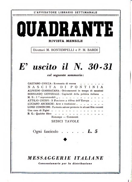 L'avvisatore librario settimanale bollettino bibliografico