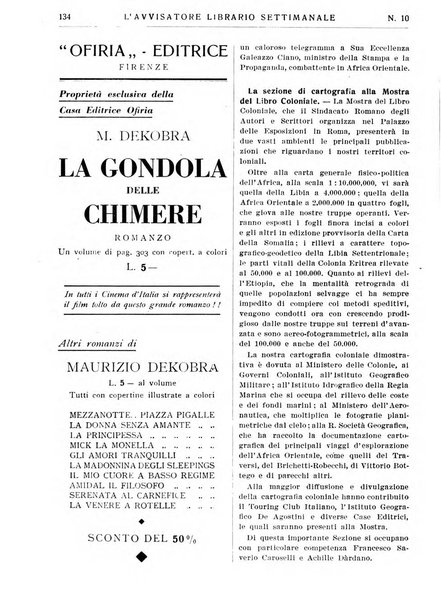 L'avvisatore librario settimanale bollettino bibliografico