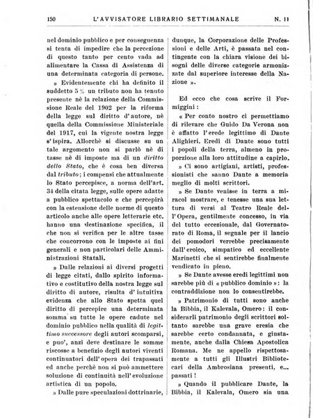 L'avvisatore librario settimanale bollettino bibliografico