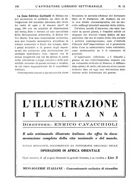 L'avvisatore librario settimanale bollettino bibliografico