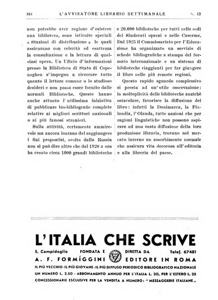 L'avvisatore librario settimanale bollettino bibliografico