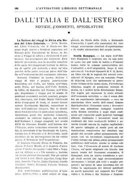 L'avvisatore librario settimanale bollettino bibliografico