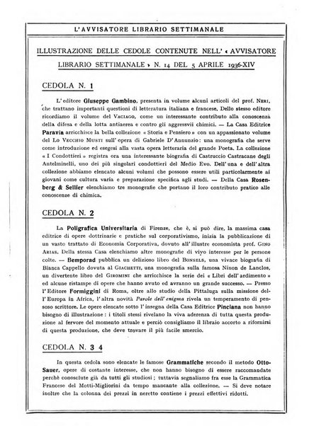 L'avvisatore librario settimanale bollettino bibliografico