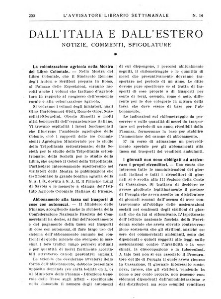 L'avvisatore librario settimanale bollettino bibliografico