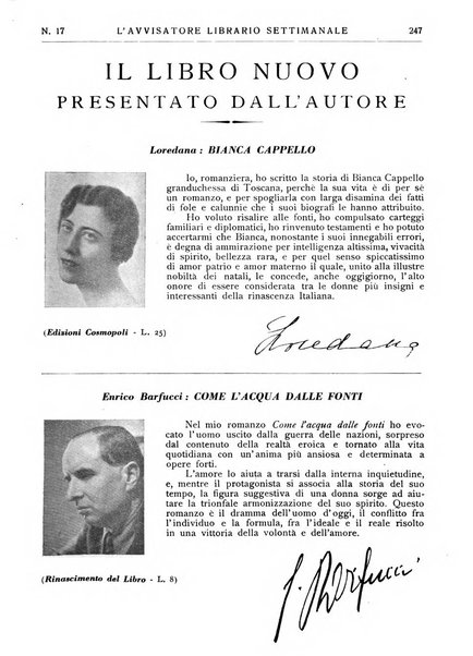 L'avvisatore librario settimanale bollettino bibliografico