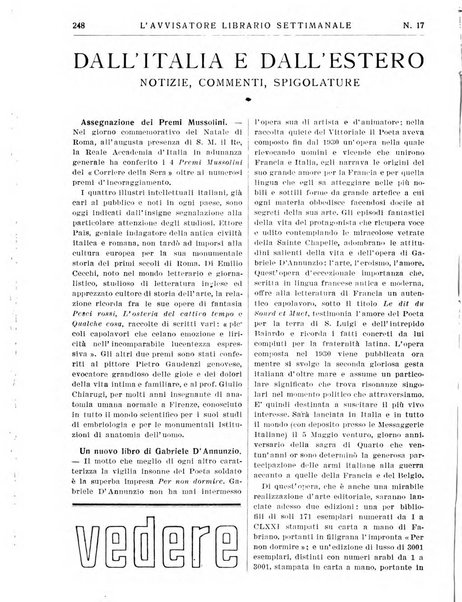 L'avvisatore librario settimanale bollettino bibliografico