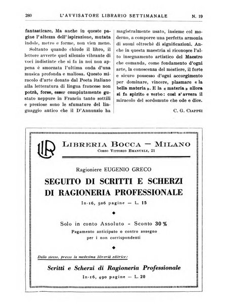 L'avvisatore librario settimanale bollettino bibliografico