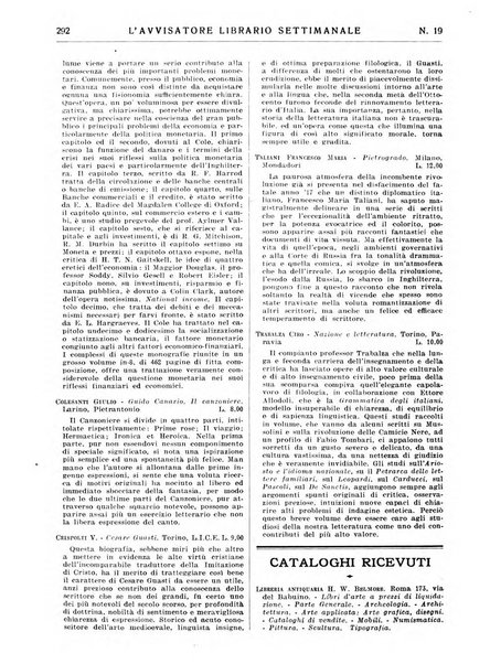 L'avvisatore librario settimanale bollettino bibliografico