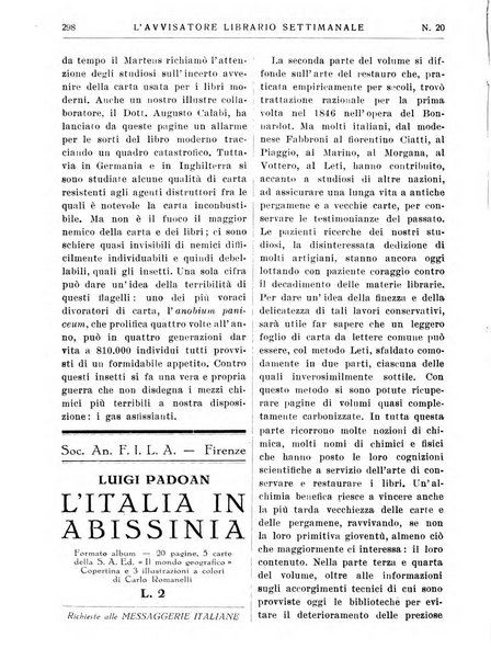 L'avvisatore librario settimanale bollettino bibliografico