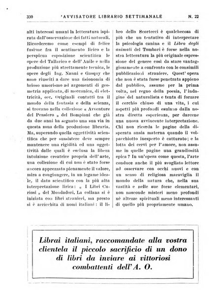 L'avvisatore librario settimanale bollettino bibliografico