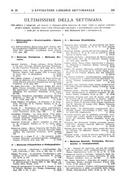 L'avvisatore librario settimanale bollettino bibliografico