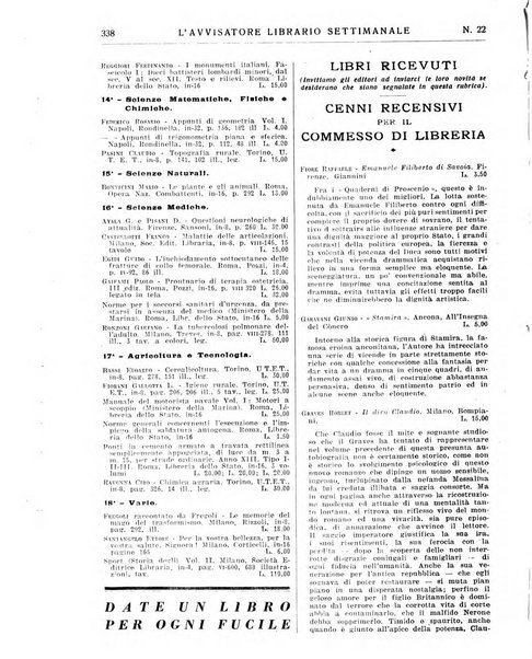 L'avvisatore librario settimanale bollettino bibliografico