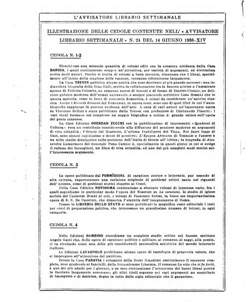 L'avvisatore librario settimanale bollettino bibliografico