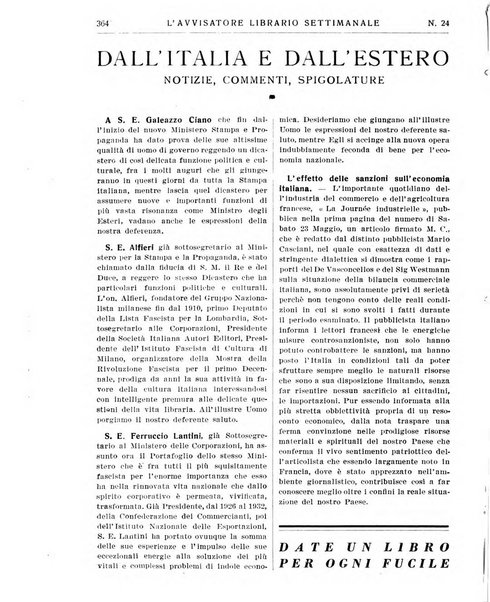 L'avvisatore librario settimanale bollettino bibliografico