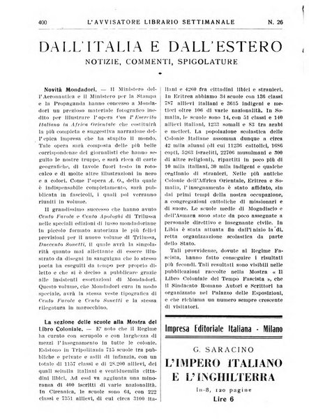 L'avvisatore librario settimanale bollettino bibliografico