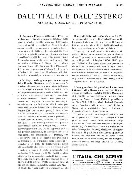 L'avvisatore librario settimanale bollettino bibliografico