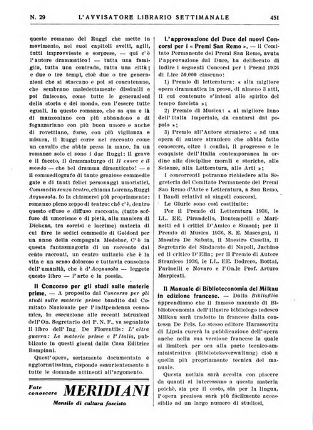 L'avvisatore librario settimanale bollettino bibliografico