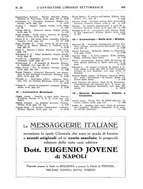 L'avvisatore librario settimanale bollettino bibliografico