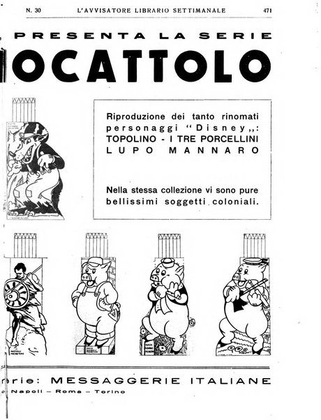 L'avvisatore librario settimanale bollettino bibliografico