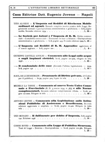 L'avvisatore librario settimanale bollettino bibliografico