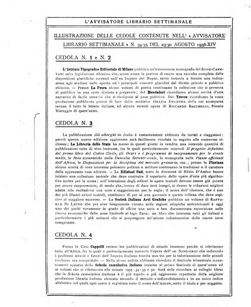 L'avvisatore librario settimanale bollettino bibliografico