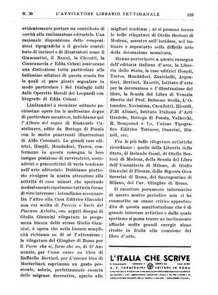 L'avvisatore librario settimanale bollettino bibliografico