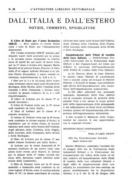 L'avvisatore librario settimanale bollettino bibliografico