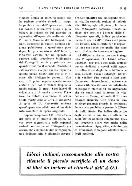 L'avvisatore librario settimanale bollettino bibliografico