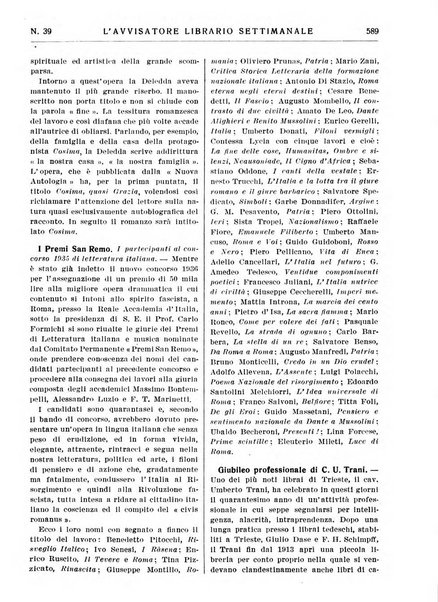 L'avvisatore librario settimanale bollettino bibliografico