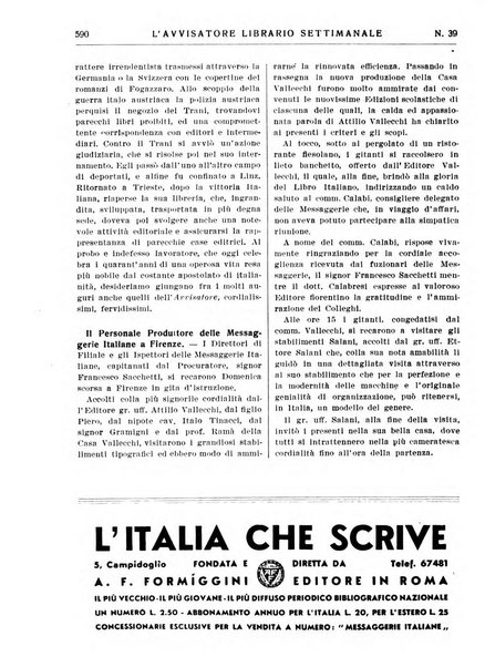 L'avvisatore librario settimanale bollettino bibliografico