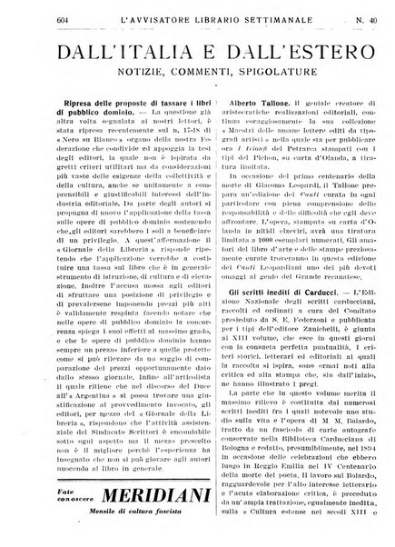 L'avvisatore librario settimanale bollettino bibliografico