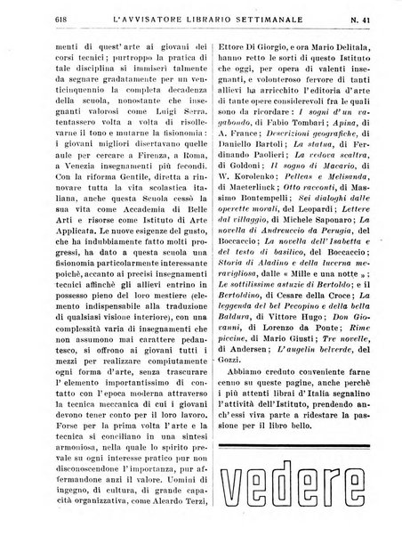 L'avvisatore librario settimanale bollettino bibliografico