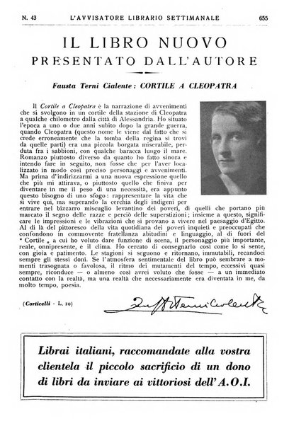 L'avvisatore librario settimanale bollettino bibliografico