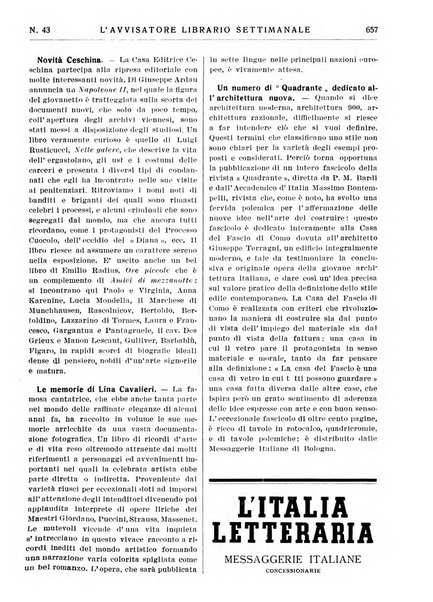 L'avvisatore librario settimanale bollettino bibliografico