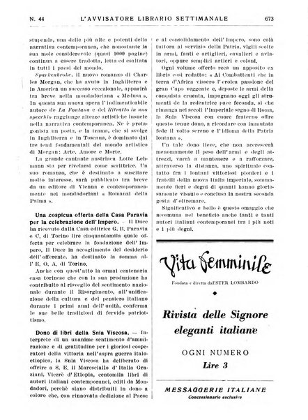 L'avvisatore librario settimanale bollettino bibliografico