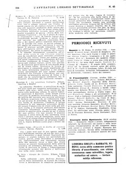 L'avvisatore librario settimanale bollettino bibliografico